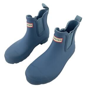 Hunter Blue Short Bootie Rain Boots Rubber Women’s Size 6 Preowned